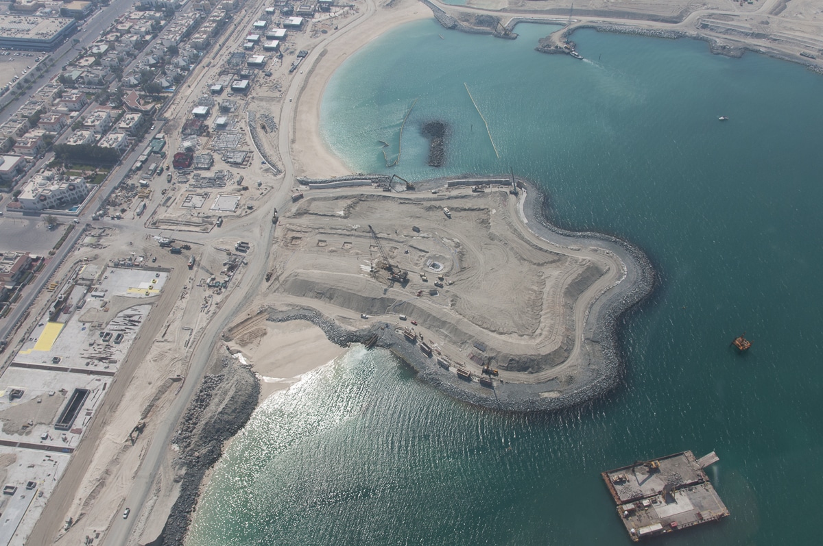 Dubai islands from above