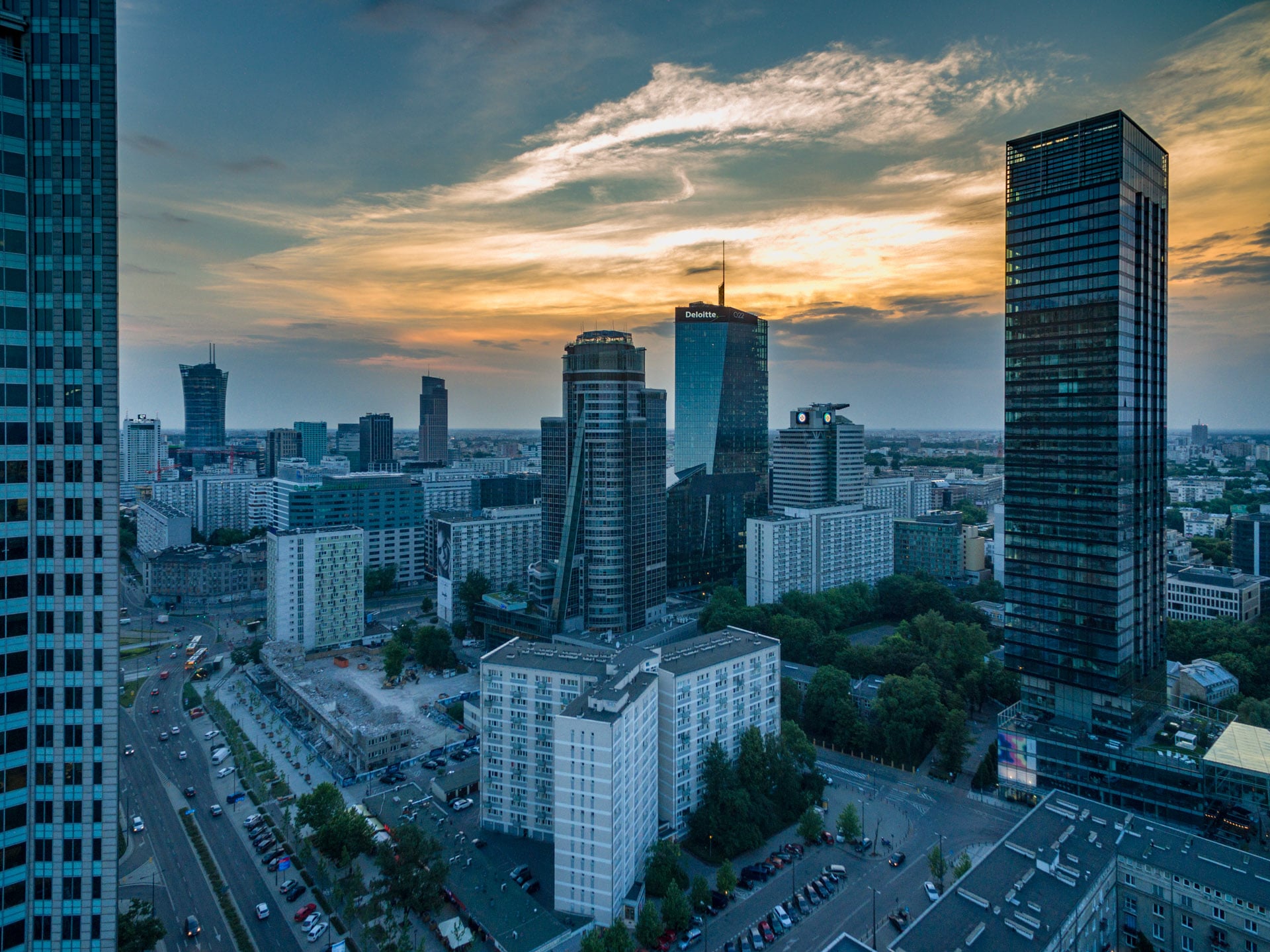 Warszawa z drona