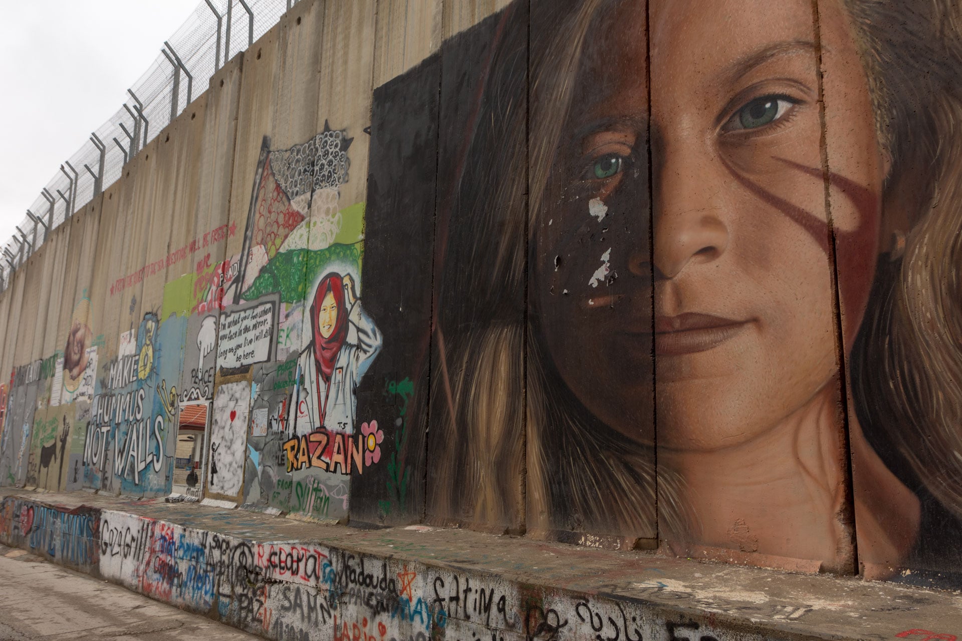 Graffiti w Betlejem