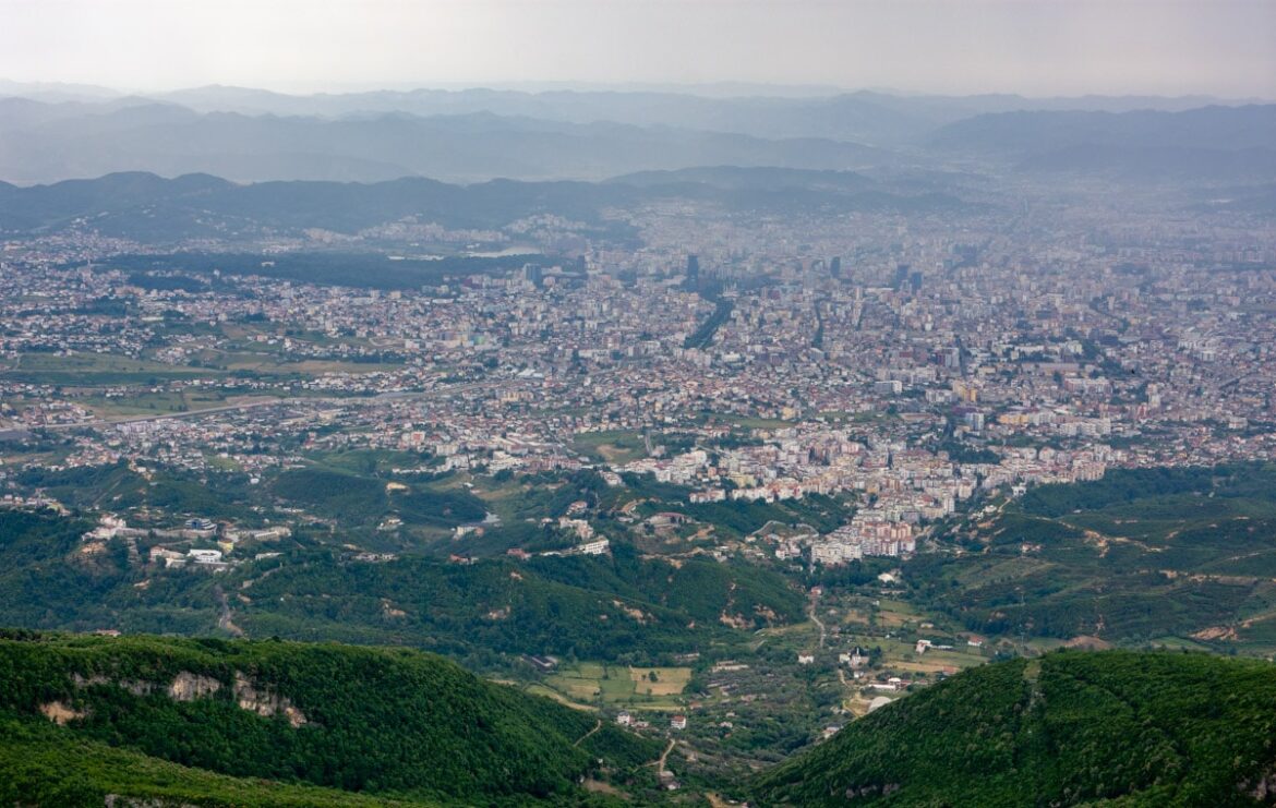 Tirana z góry Dajti