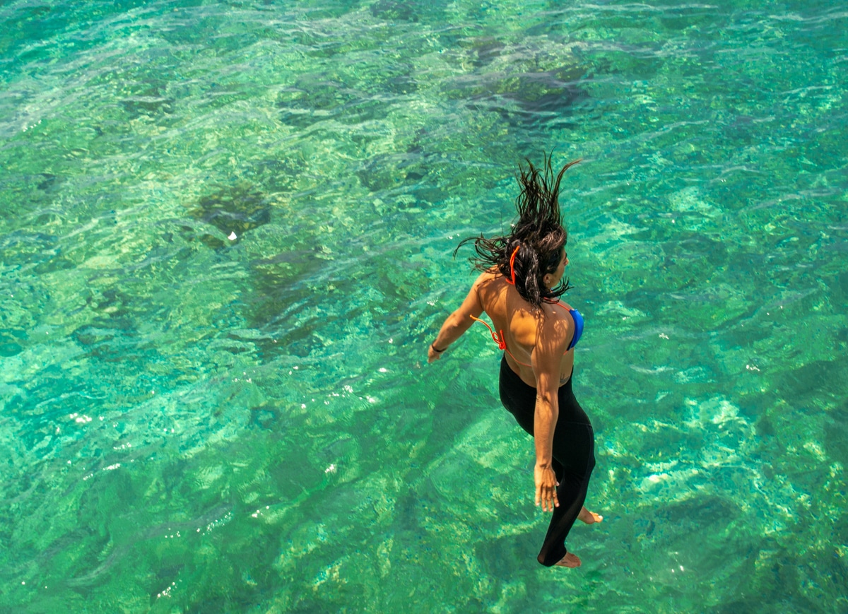 Kąpiel w okoolicach Playa del Carmen