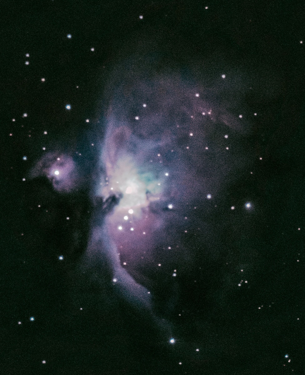 M42 Wielka Mgławica Oriona, 30 stycznia 2022, 10*20s, ISO 1250, Sky Watcher 150/750