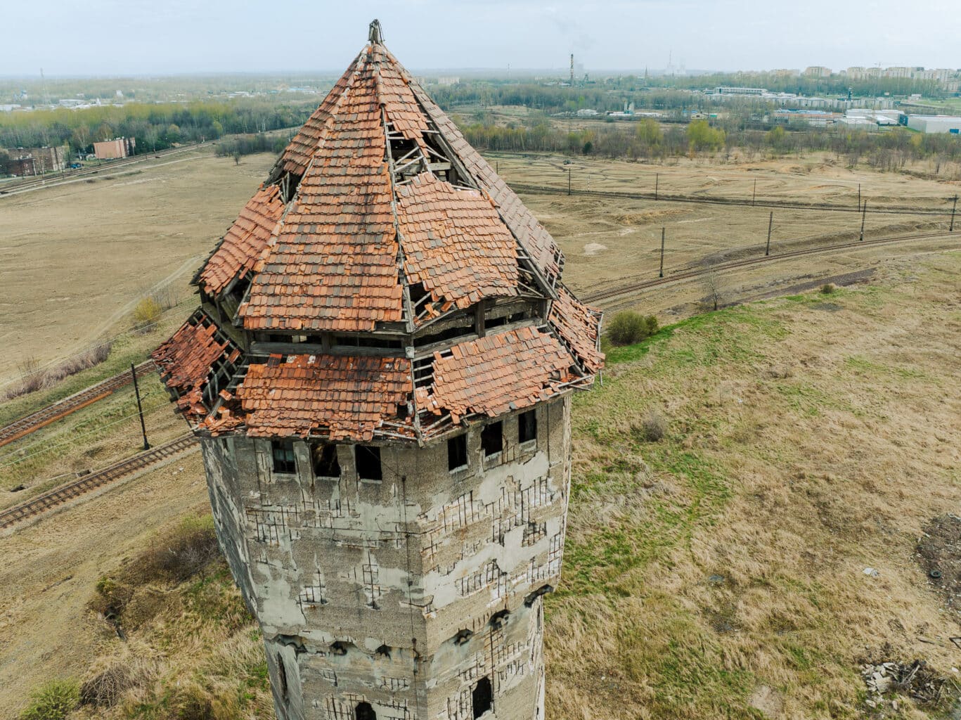 Wieża ciśnień na terenach huty w Szopienicach