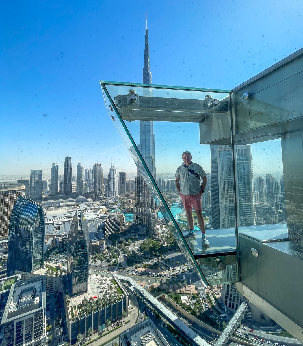 Szklany balkon w Sky Views w Dubaju